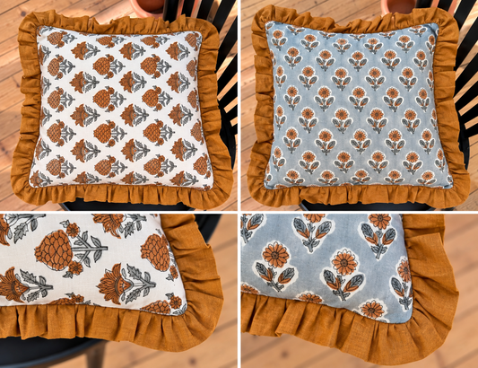 Kuddfodral flower brown