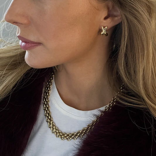 Cross Earrring Gold
