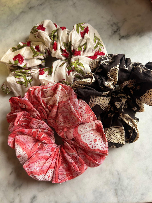 Scrunchie set om 3