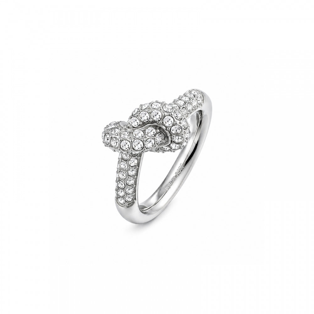 KNOT CRYSTAL RING CLEAR/SILVER
